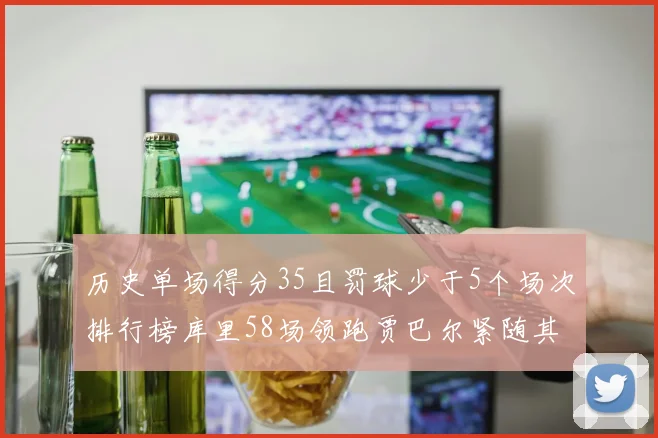 历史单场得分35且罚球少于5个场次排行榜库里58场领跑贾巴尔紧随其后